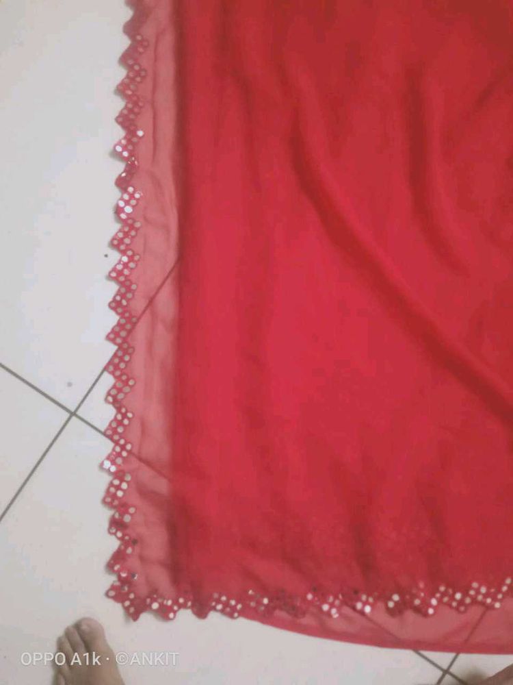 Cut Work Woman Georgette Saree With Embroidery Blo