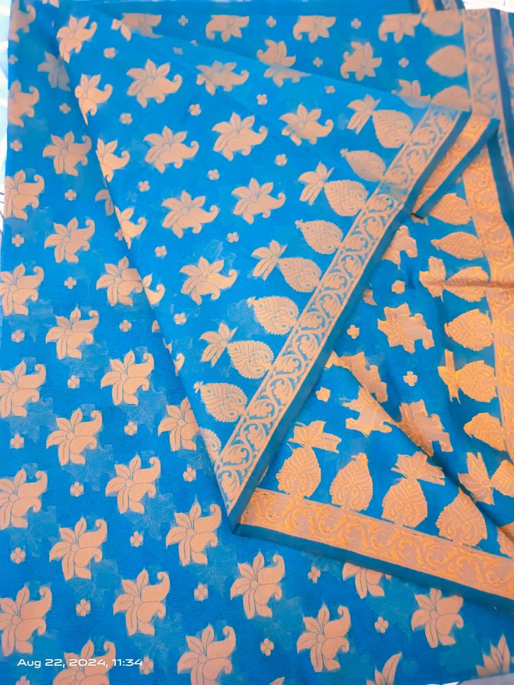 Peacock Green Saree