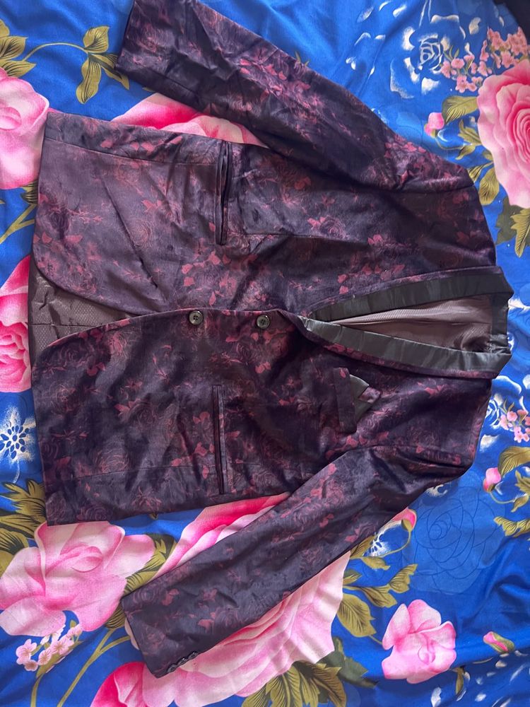 Patterned Casual Blazer