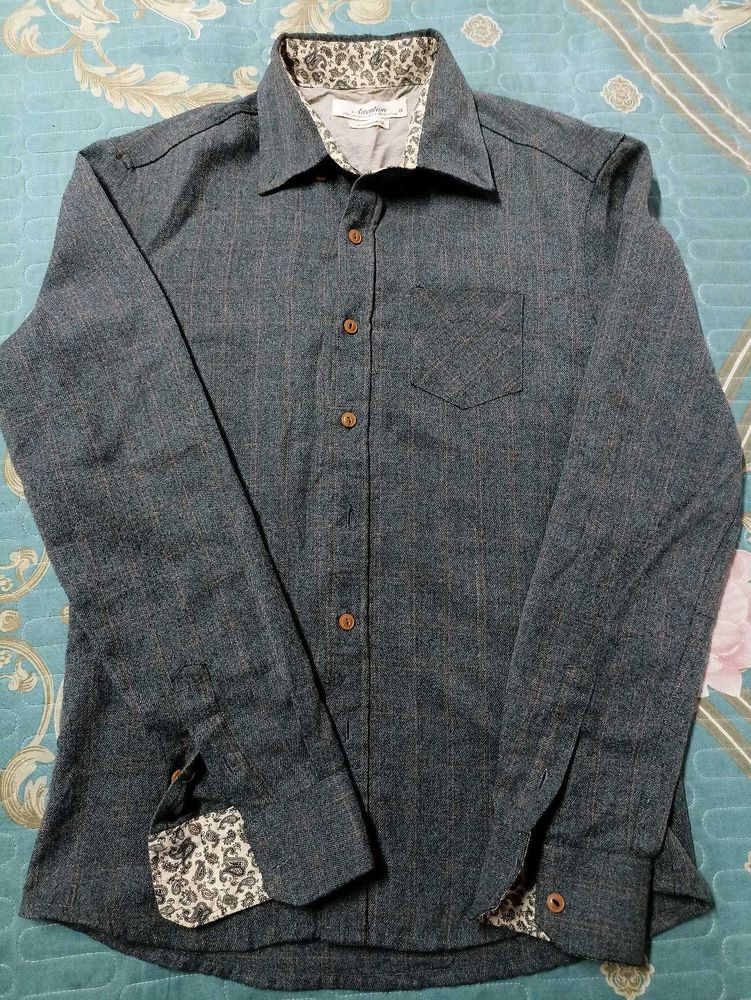 Stylish grey Patterned Shirt