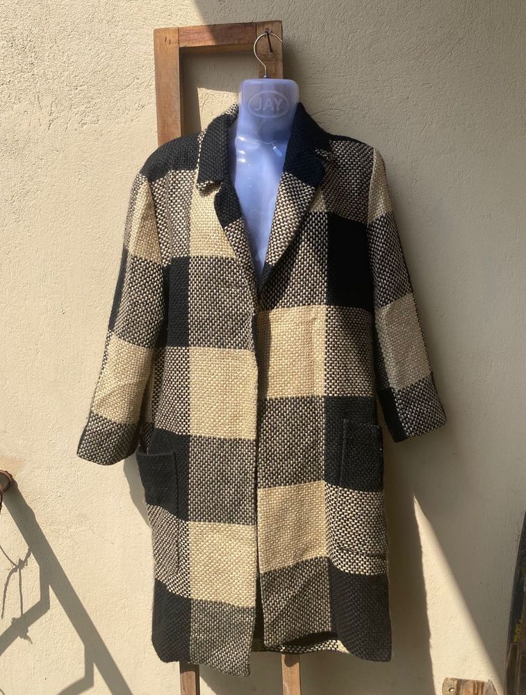 ZARA Women Checked Coat