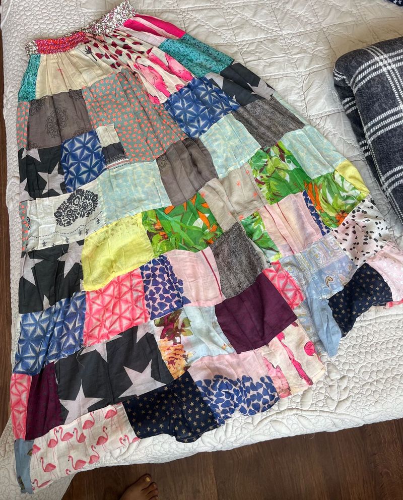 Patchwork Ethnic Skirt