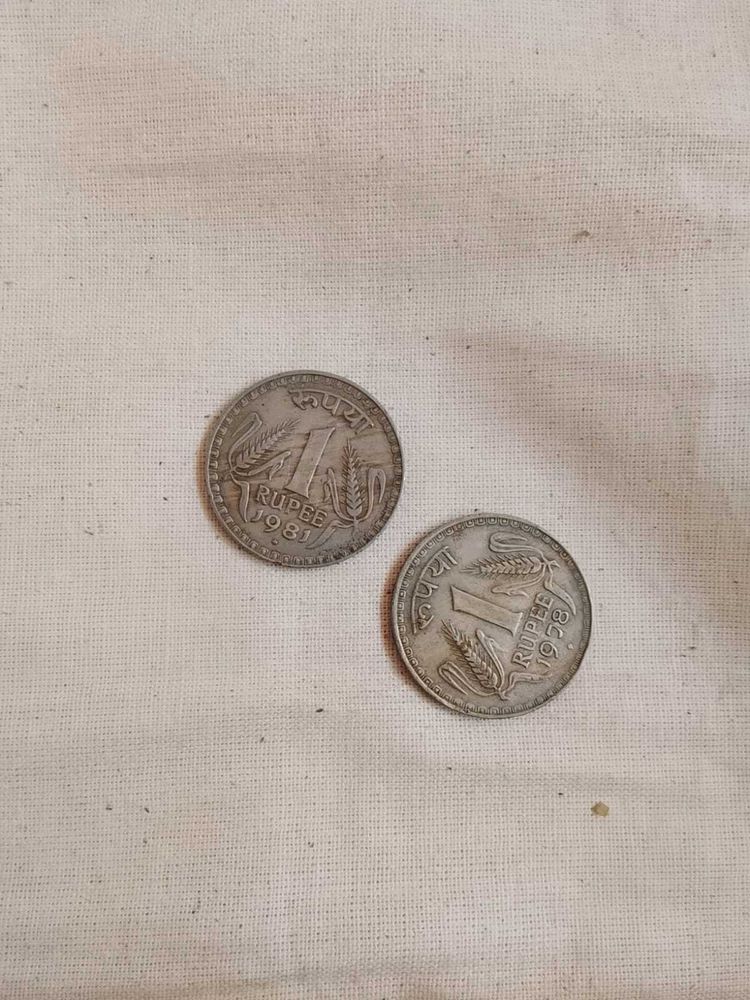 Rare Old One Rupee Big Coins