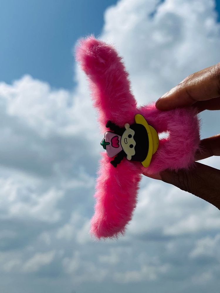 Pink Furry Hair Clip
