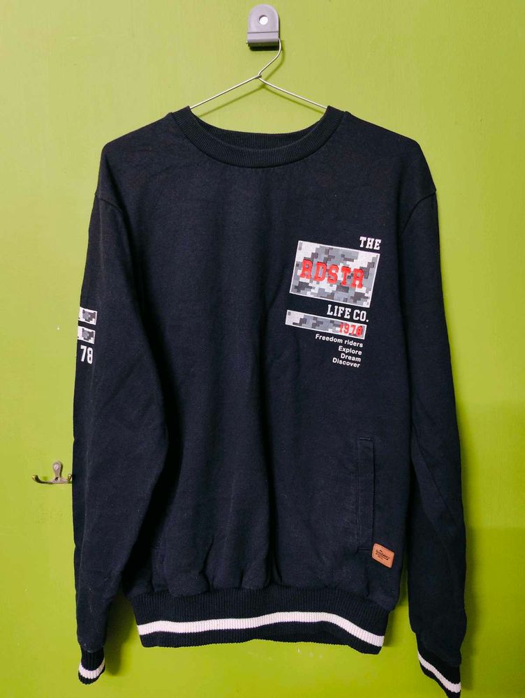 Roadster Black Graphic Sweatshirt - Thick Fabric!