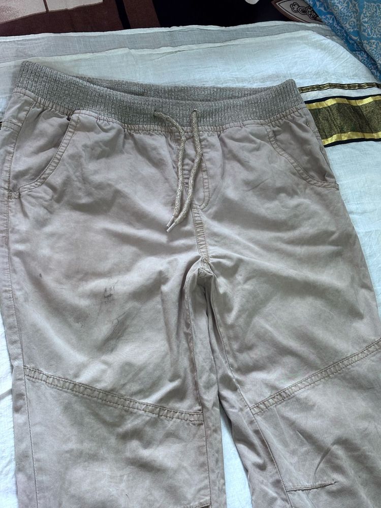 Beige Max Jogger Pants Casual Comfort Drawstring
