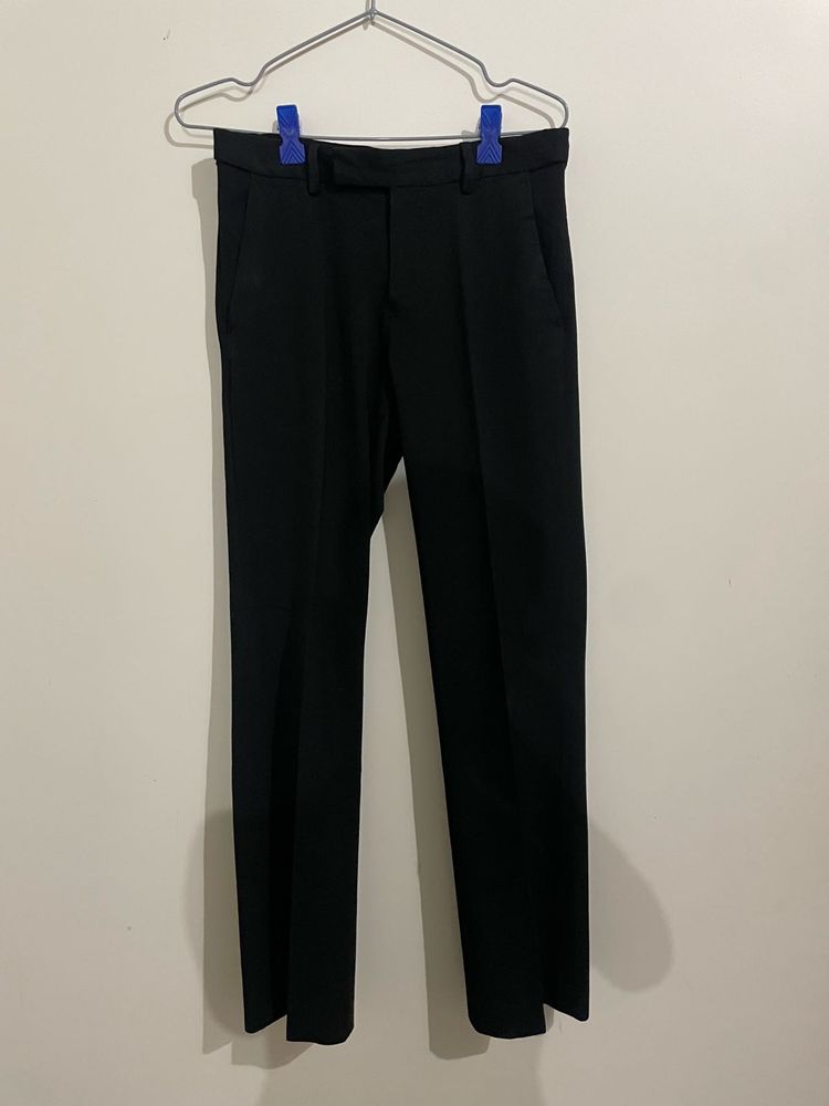 musinsa standard solid black trouser