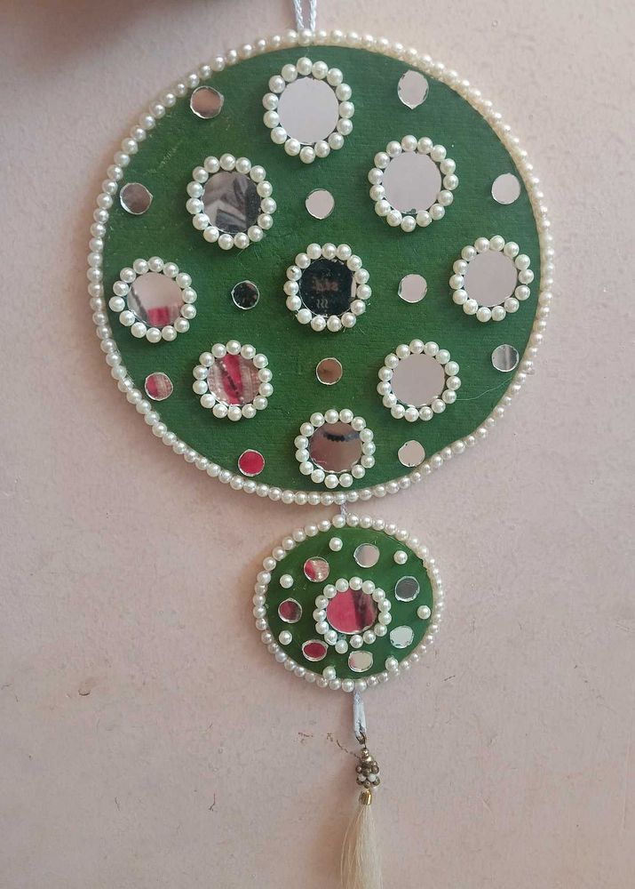 Green Mirror Wall Hanging