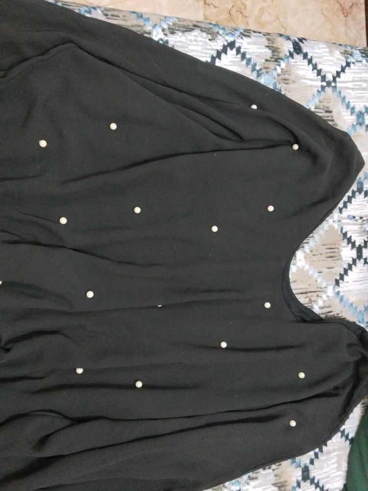 Elegant Black Pearl Top
