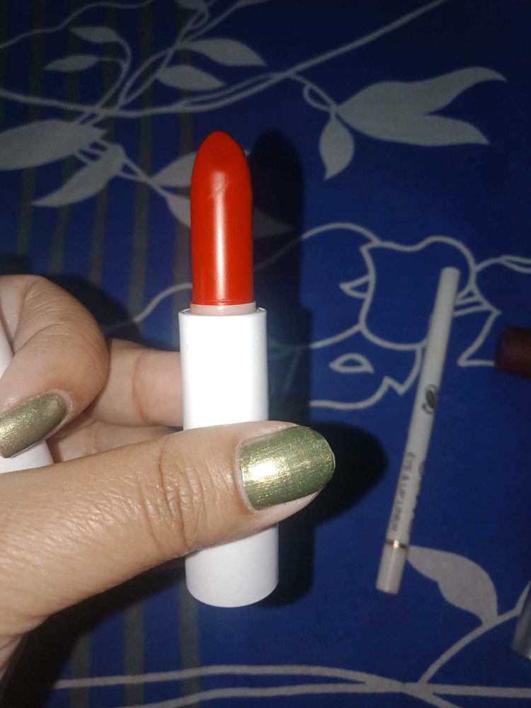 Combo Of Biotique Eyeliner And Lipstick Popxo
