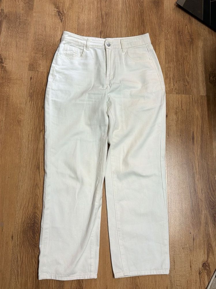 White Wide Leg Jeans