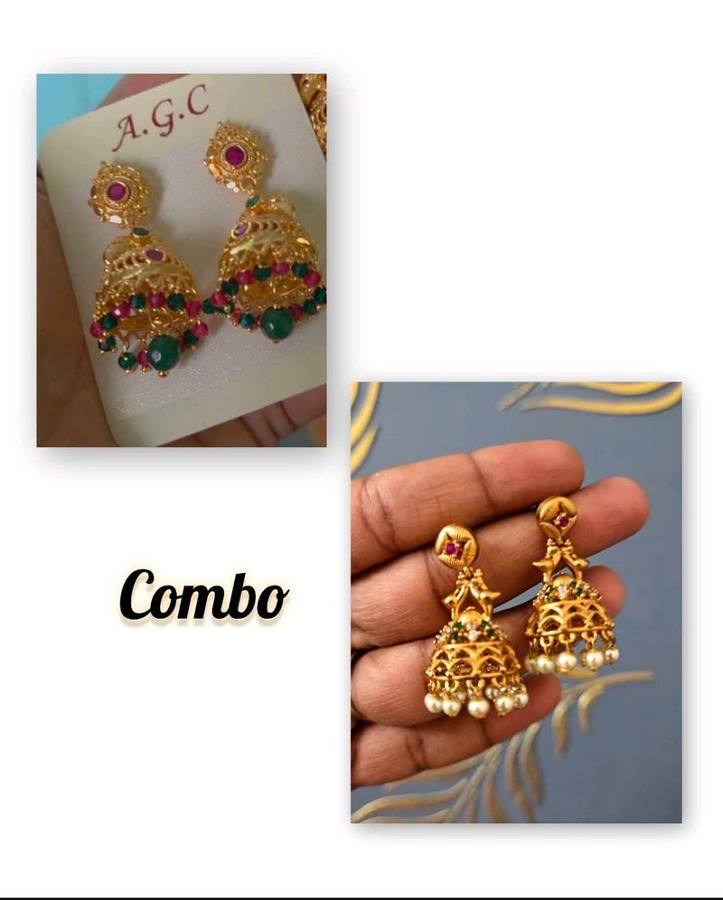 Elegant Jhumka Earrings Combo