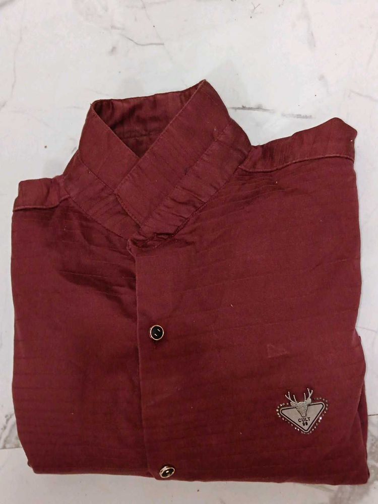 Burgundy Casual Shirt