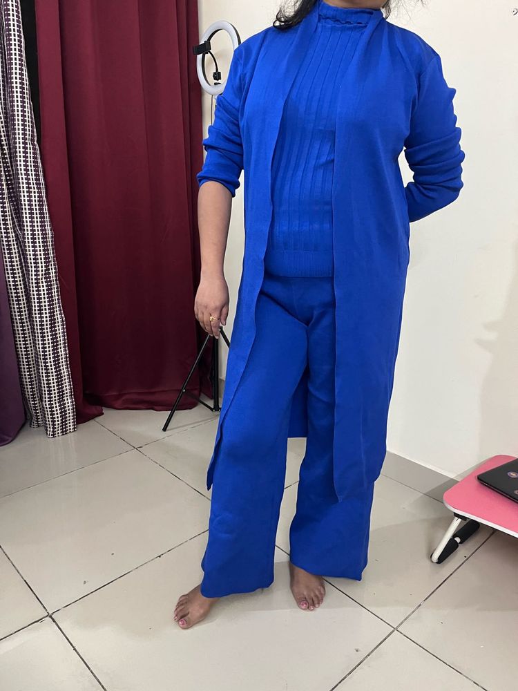 wool Blue Co-ord Set