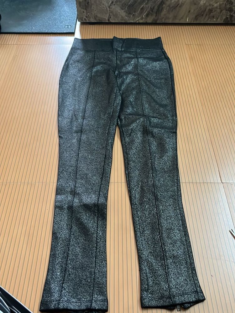 P24Metallic Silver Pants