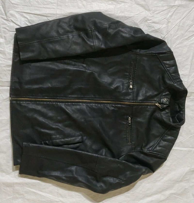 Stylish Black Faux Leather Jacket