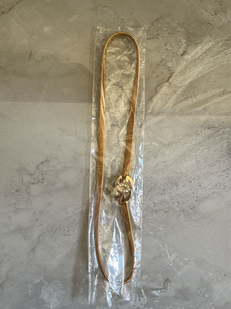 Gold-tone chain belt