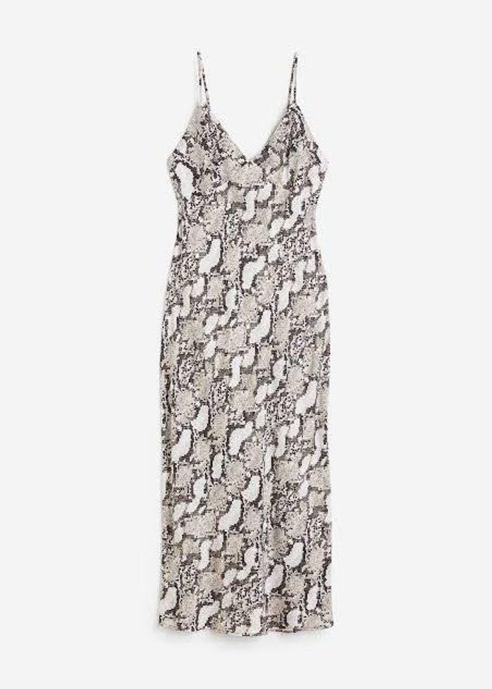 Snakeskin Print Slip Dress