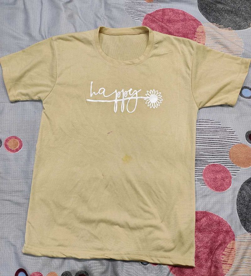 &#34;Happy&#34; printed t-shirt