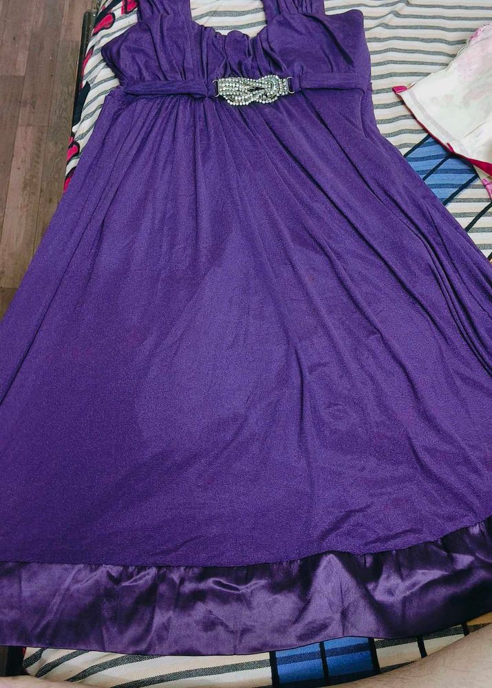Purple Embellished Dress