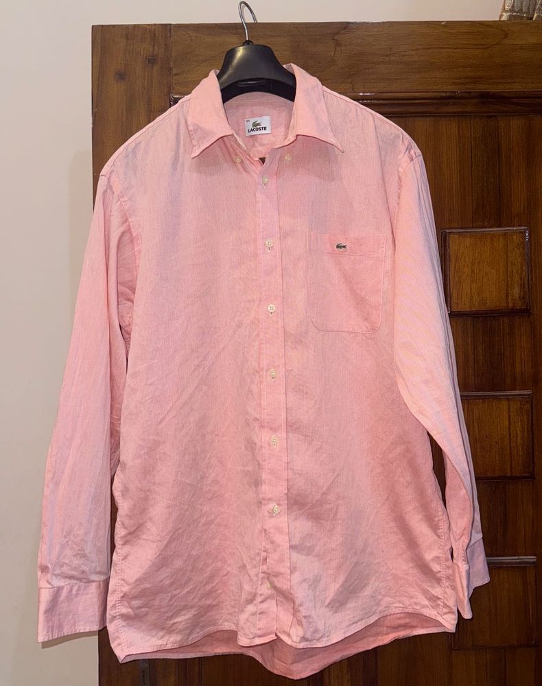Lacoste Pink Long Sleeve Shirt