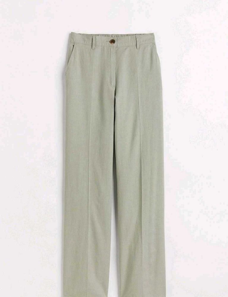 H&amp;M Sage Green Linen Blend Pants