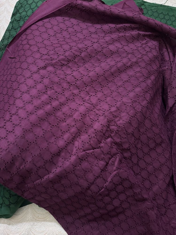 Wine Color Hakoba Fabric 4 Mter