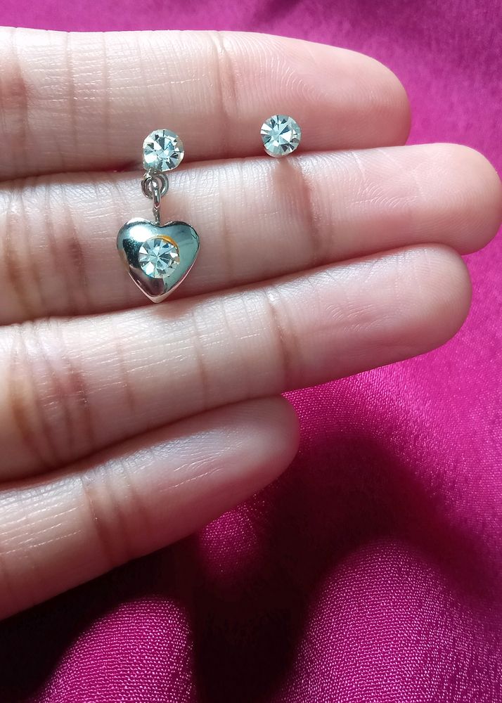 💗Korean Minimal Heart Asymmetric Earrings✨