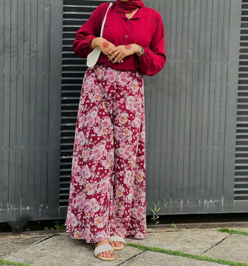 Shirt With Palazo Coord Set