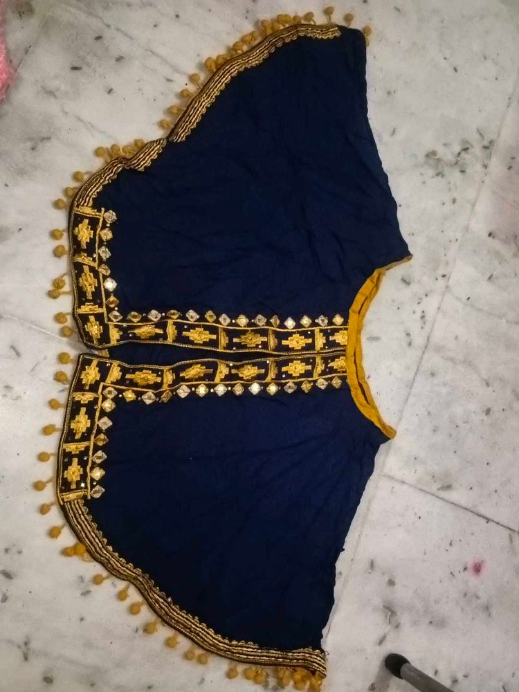 Embroidered Mirror-Work Cape