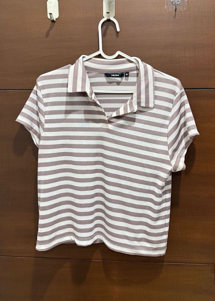 Striped Polo Tshirt - M Size