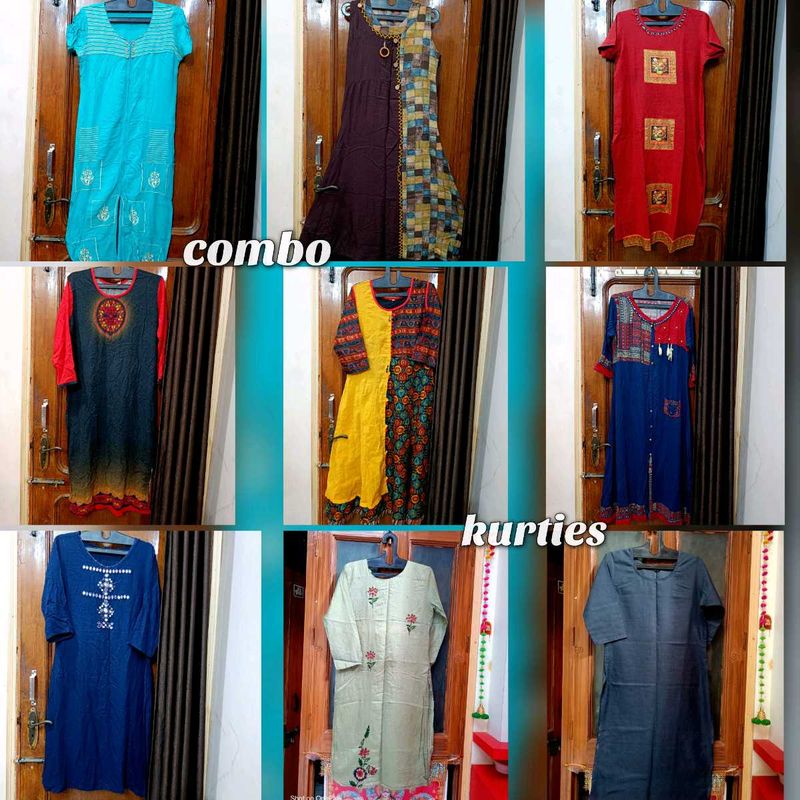 Combo Of 9 Kurties