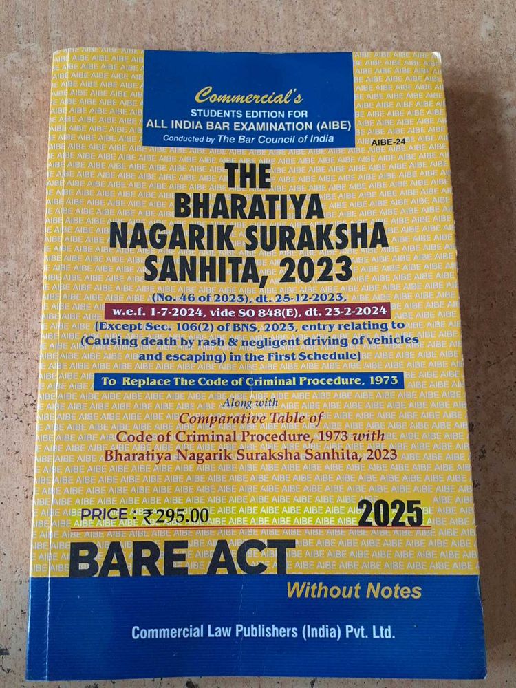 The Bharatiya Nagarik Suraksha Sanhita, 2023