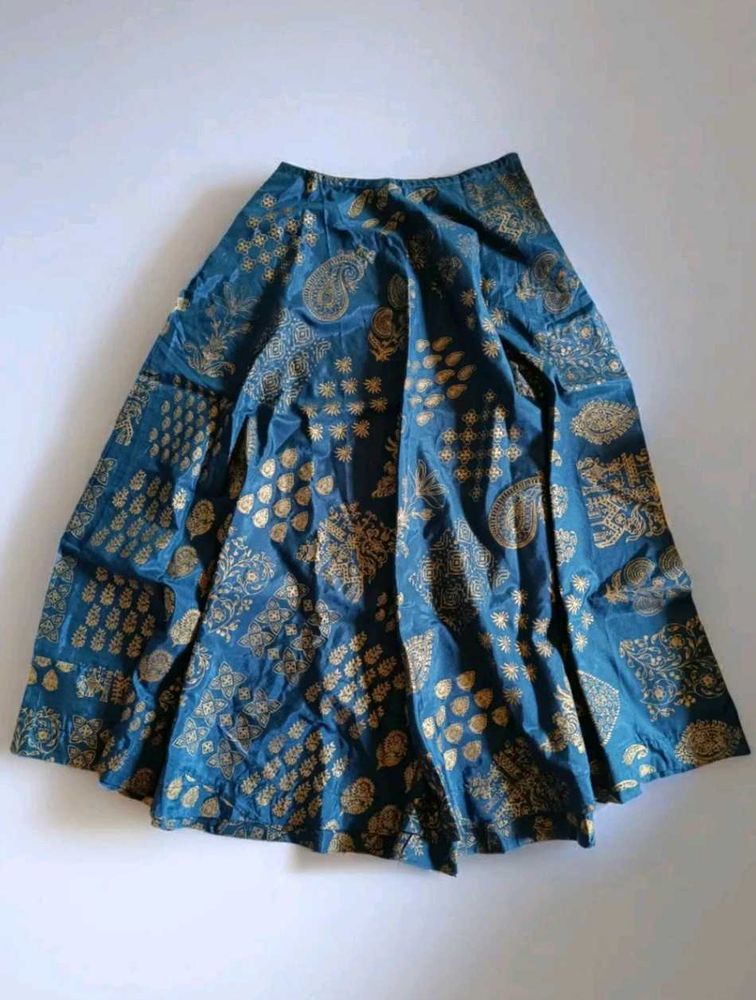 Dark Green Ethnic Skirt