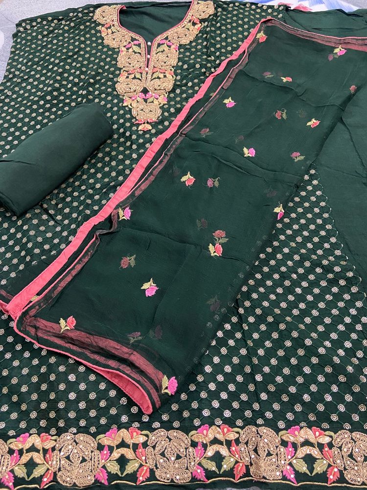 Partywear Suit Semi Stitch