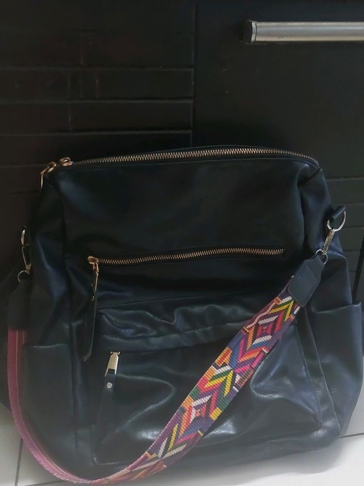 Black Leather Backpack