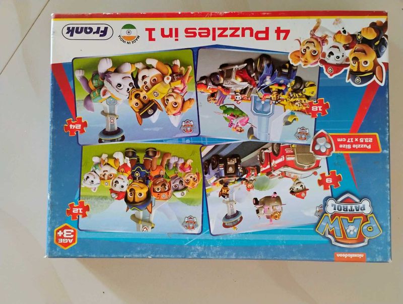 Kids 4 In 1 Paw Petrol Puzzle