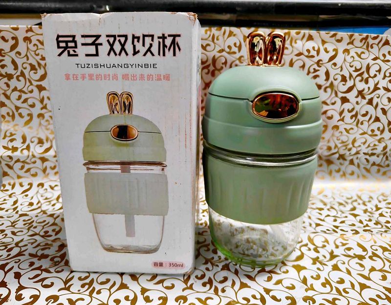 Adorable Bunny Dual-Use Drinking Cup - 350ml✨