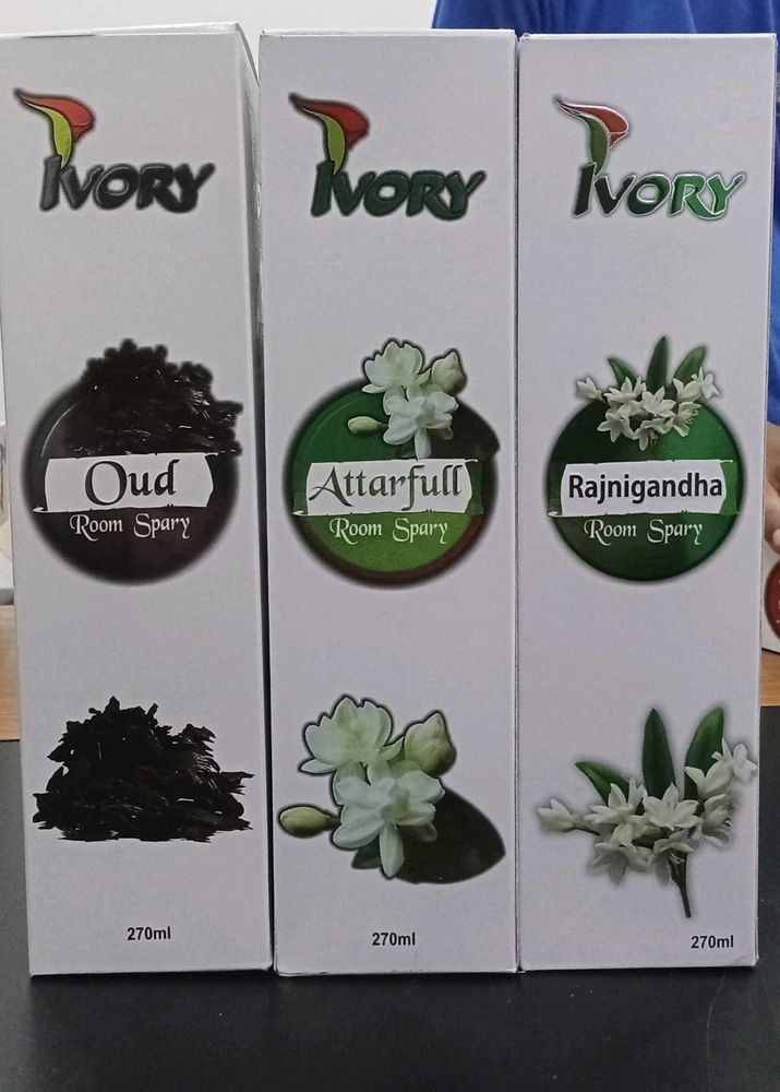 Ivory Room Sprays - Oud, Attarfull, Rajnigandha