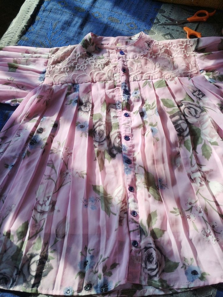 Bby Pink Colour Cape Top