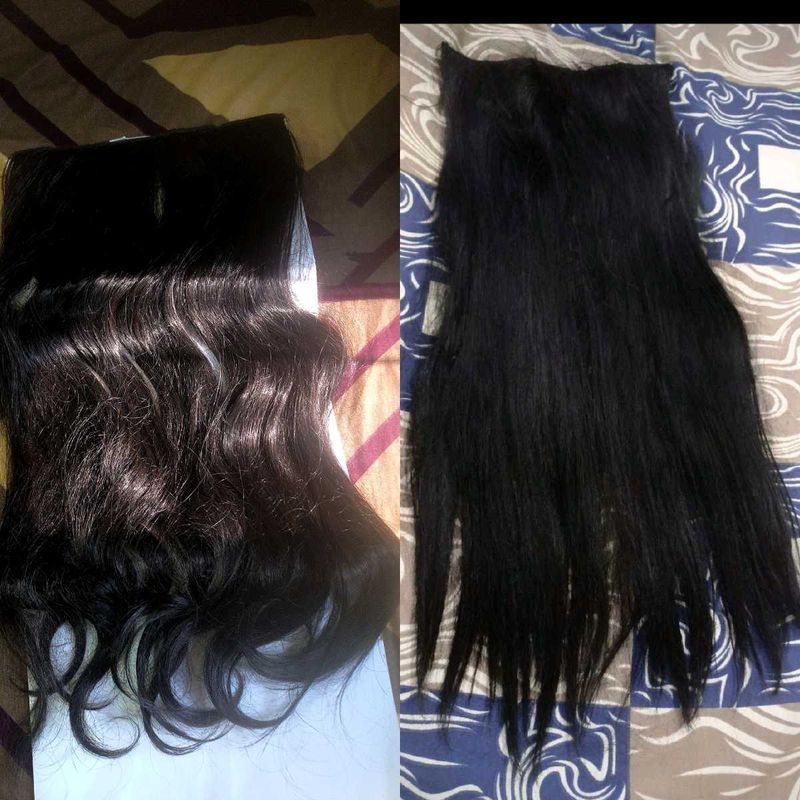 Wavy with straight Hair Extension | Wig