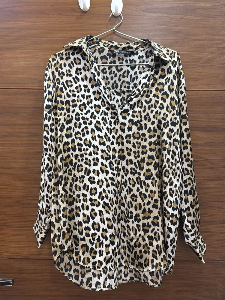 Zara Animal Print Top