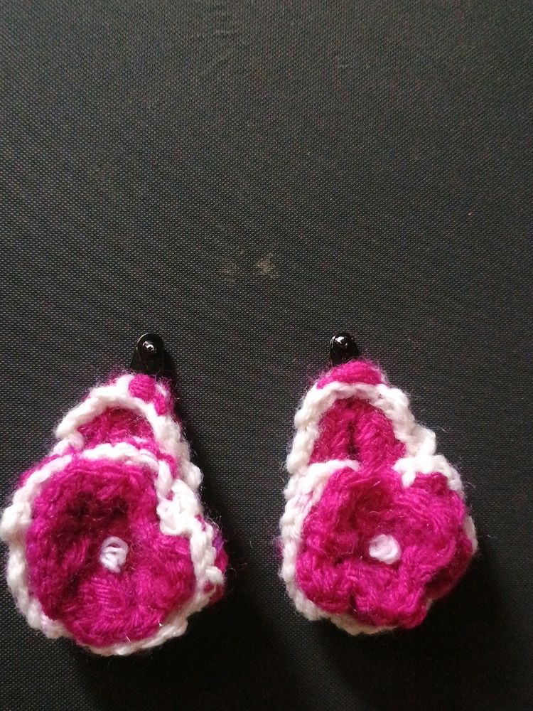 CROCHET HAIR CLIP MADE IN HOME