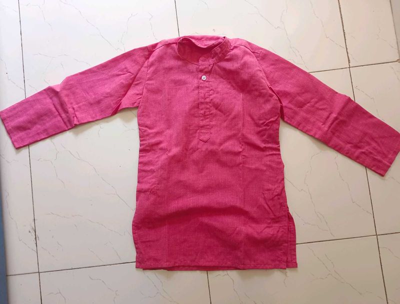 Pink Cotton Kurta kids