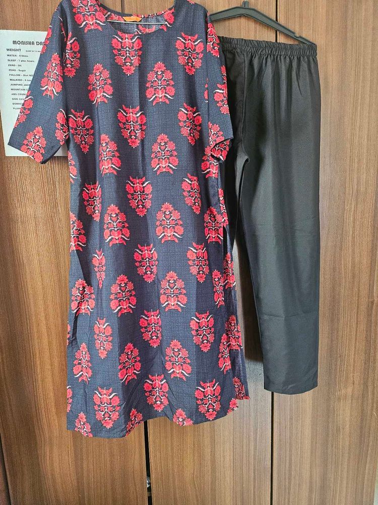 New Kurti Set With Trouser