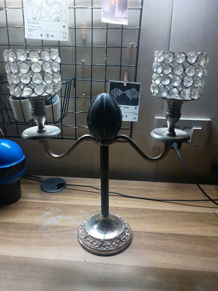 Silver Plated Crystal Candelabra