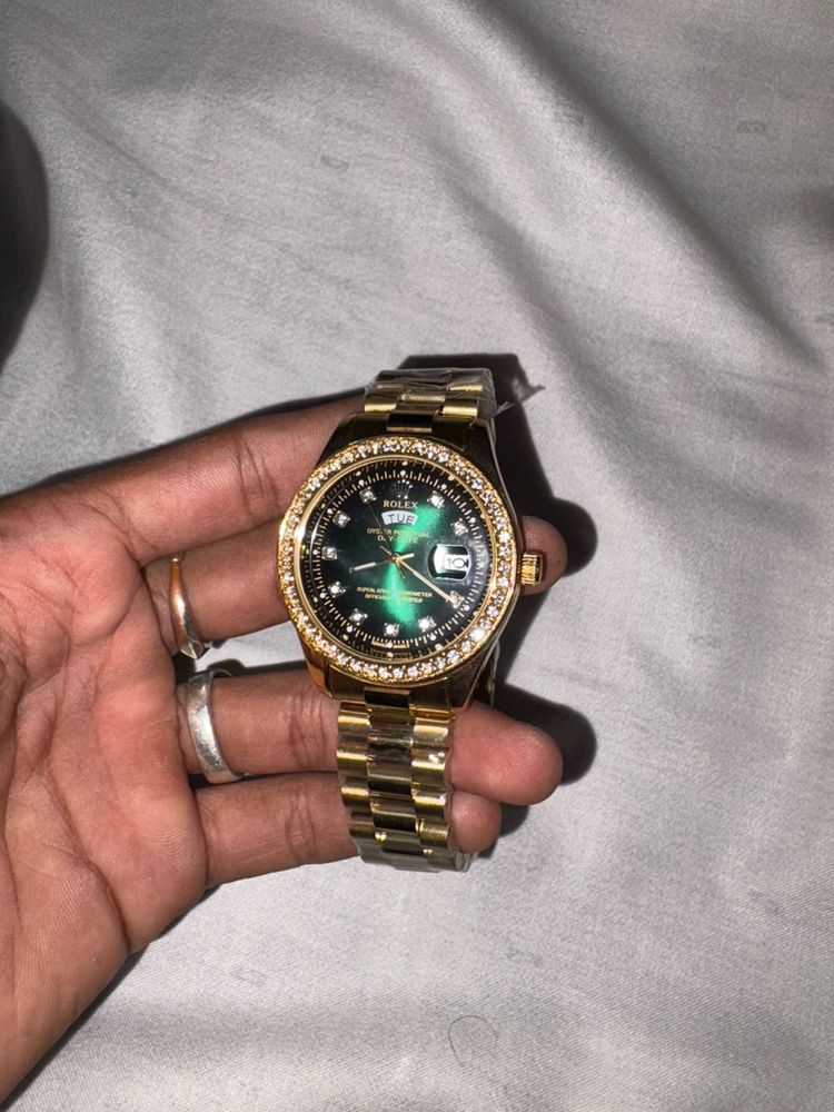 Rolex Gold Colour With Green Dial! 🔥