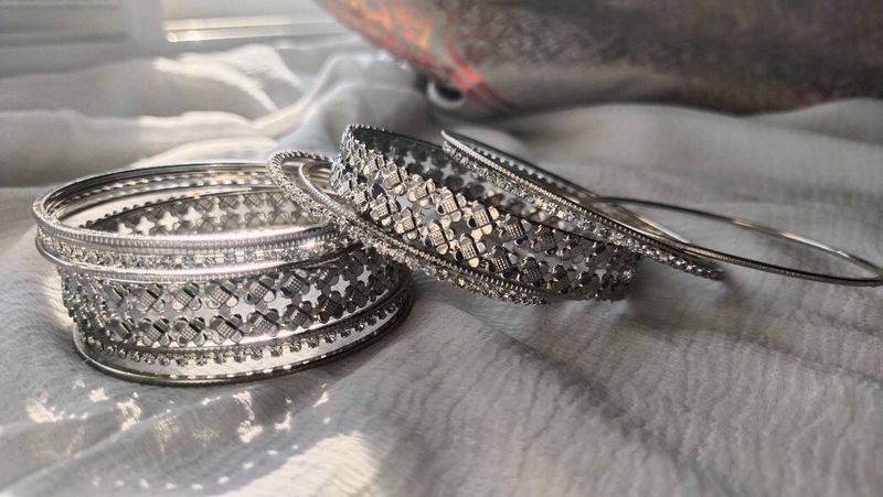 Silver Metal Bangles