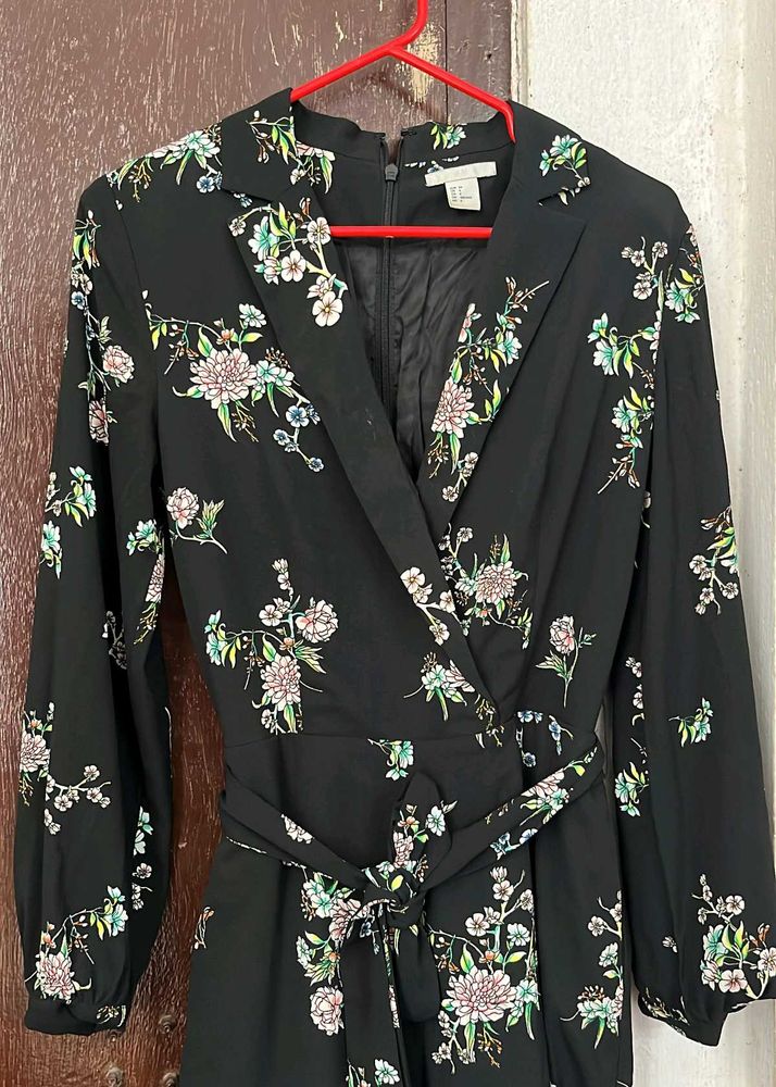 Floral Print Wrap Dress