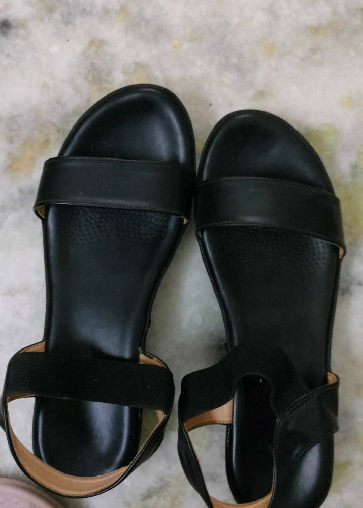 Black Ankle Strap Sandals